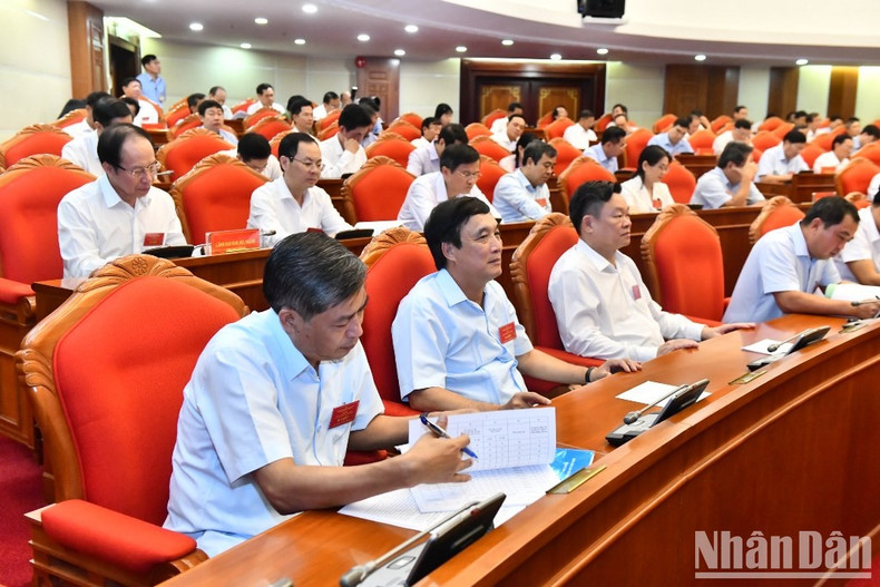 [In Pictures] General Secretary Nguyen Phu Trong chairs a conference on local anti-corruption ảnh 8
