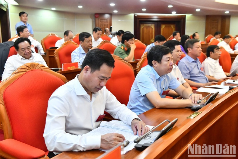 [In Pictures] General Secretary Nguyen Phu Trong chairs a conference on local anti-corruption ảnh 7