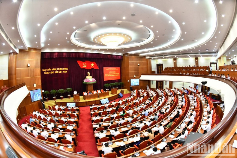 [In Pictures] General Secretary Nguyen Phu Trong chairs a conference on local anti-corruption ảnh 3