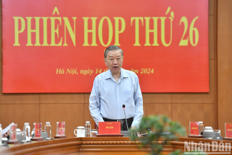 General Secretary and President To Lam speaks at 26th meeting of the Central Steering Committee on Prevention and Control of Corruption and Negative Phenomena.