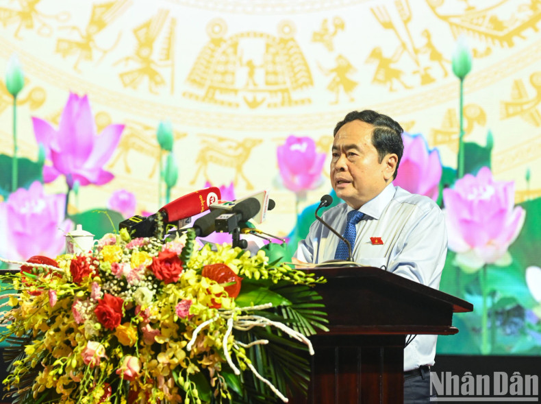 NA Chairman Tran Thanh Man gives a speech at the conference. NA Chairman Tran Thanh Man gives a speech at the conference.