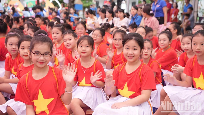 Hai Duong students at the Vietnamese Children Festival 2024. (Photo: THANH TUAN)