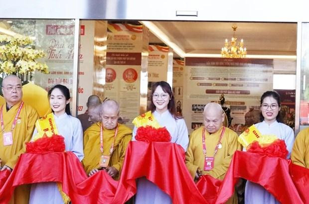 An exhibition on Buddhism in Vietnam opened in Hanoi on November 27, as part of the ninth National Buddhist Congress. (Photo: VNA)