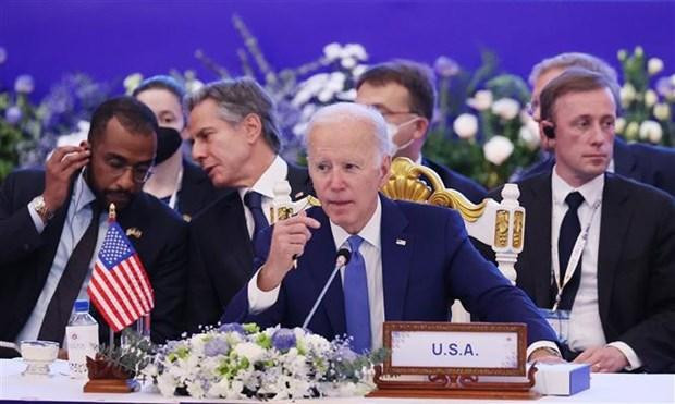 US President Joe Biden at the 10th ASEAN - US Summit on November 12. (Photo: VNA) US President Joe Biden at the 10th ASEAN - US Summit on November 12. (Photo: VNA)