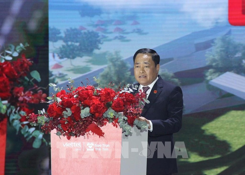Chairman of the Lang Son provincial People's Committee Ho Tien Thieu speaks at the event. (Photo: VNA)