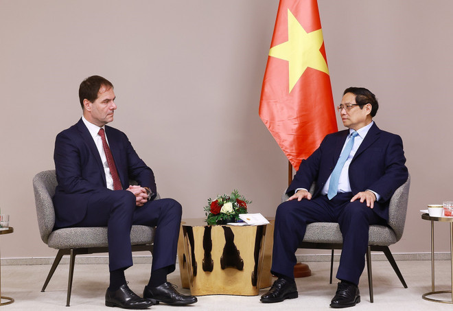 At the meeting with Jiri Smejc, CEO of the multinational conglomerate PPF Group. (Photo: VNA)