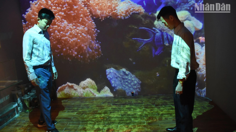 Imprints of marine culture with the most modern automatic sensor technology applied at Da Nang Museum. (Photo: ANH DAO) Imprints of marine culture with the most modern automatic sensor technology applied at Da Nang Museum. (Photo: ANH DAO)