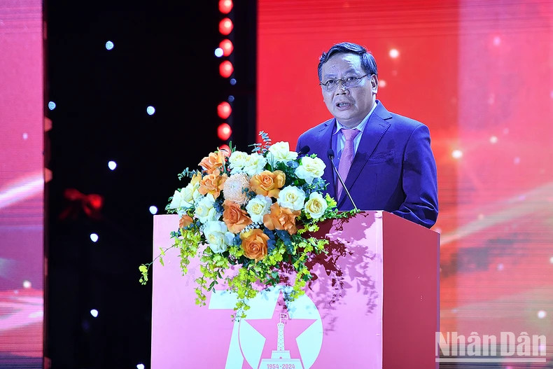 Deputy Secretary of the Hanoi Party Committee Nguyen Van Phong speaks at the ceremony. Deputy Secretary of the Hanoi Party Committee Nguyen Van Phong speaks at the ceremony.