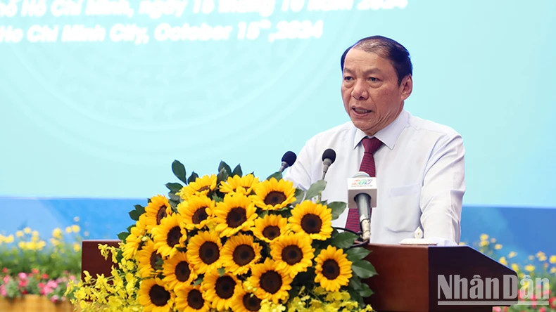 Minister of Culture, Sports and Tourism Nguyen Van Hung speaks at the conference. Minister of Culture, Sports and Tourism Nguyen Van Hung speaks at the conference.