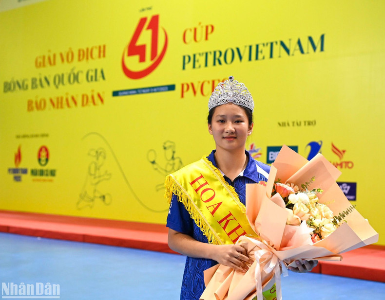 Miss Tran Dieu Linh of the 41st Nhan Dan Newspaper National Table Tennis Championships 2023. Miss Tran Dieu Linh of the 41st Nhan Dan Newspaper National Table Tennis Championships 2023.