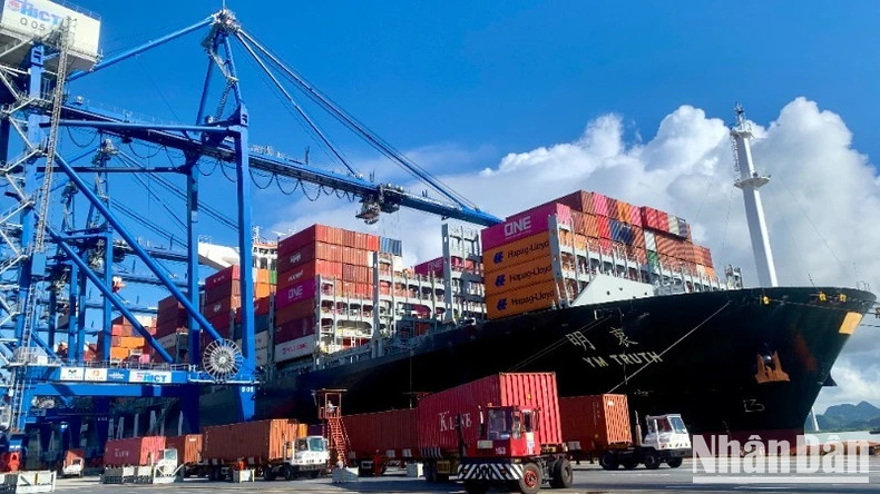 Lach Huyen Port — the end point of the railway connecting China's Hekou County with Lao Cai. Hanoi and Hai Phong.