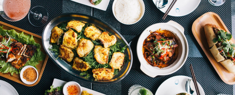 Vietnamese dishes at SuSu restaurant.