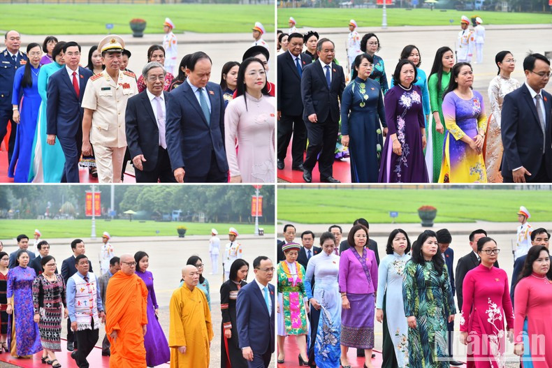 Delegates pay homage to President Ho Chi Minh. Delegates pay homage to President Ho Chi Minh.