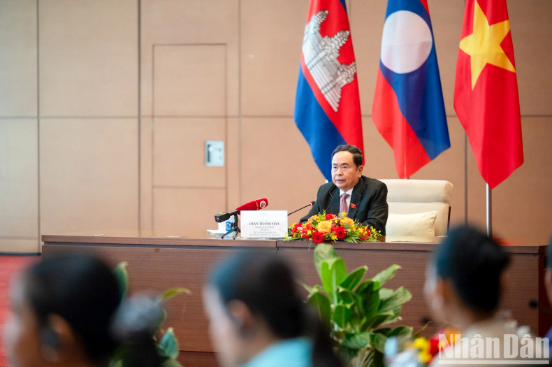 NA Chairman Tran Thanh Man speaks at the event. NA Chairman Tran Thanh Man speaks at the event.