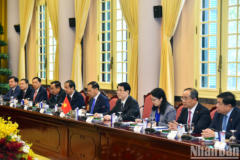 President Luong Cuong and Vietnamese delegation at the event. President Luong Cuong and Vietnamese delegation at the event.