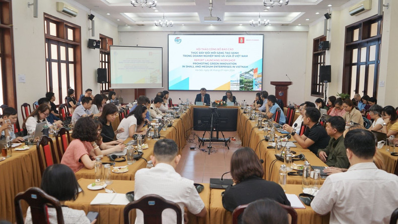 At the launching worshop of CIEM's report assessing the current state of green innovation among small and medium-sized enterprises in Vietnam. (Photo: ciem.org.vn)