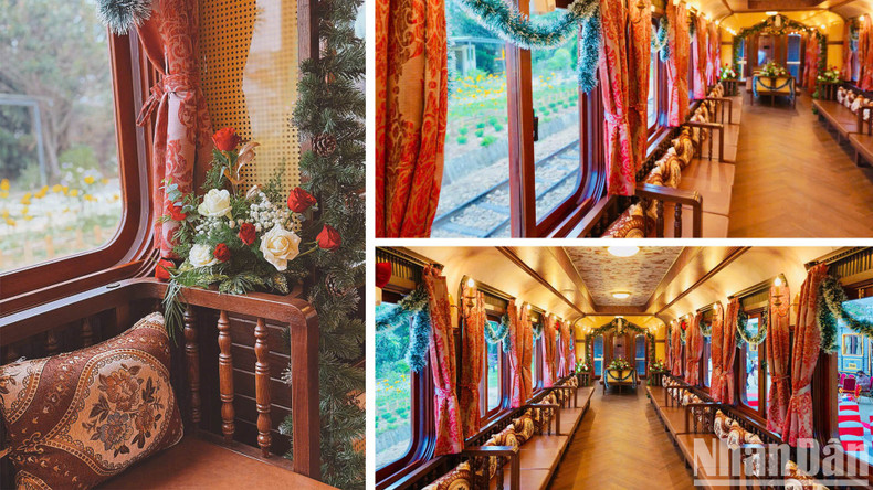 The train’s carriages were inspired by the architectural elegance of the Palace of Queen Nam Phuong, wife of King Bao Dai — the last of the Nguyen Dynasty (1802 - 1945), in Da Lat City.