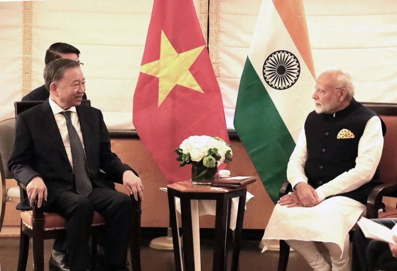 Vietnamese Party General Secretary and President To Lam (L) meets with Indian Prime Minister Narendra Modi on the occasion of attending the Future Summit and the High-level General Debate of the UN General Assembly in New York, the US in September 2024. (Photo: VNA) Vietnamese Party General Secretary and President To Lam (L) meets with Indian Prime Minister Narendra Modi on the occasion of attending the Future Summit and the High-level General Debate of the UN General Assembly in New York, the US in September 2024. (Photo: VNA)