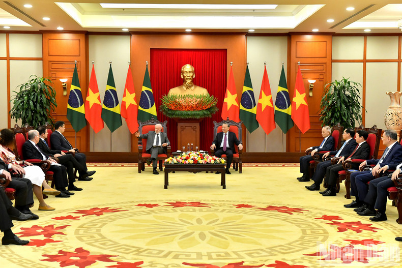 At the reception (Photo: NDO/Dang Khoa)