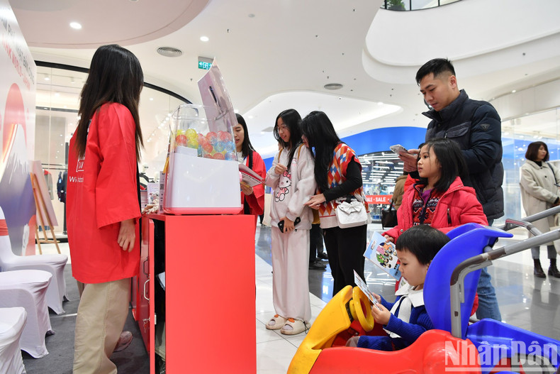 The event features interactive games and screening videos introducing NHK to the public.