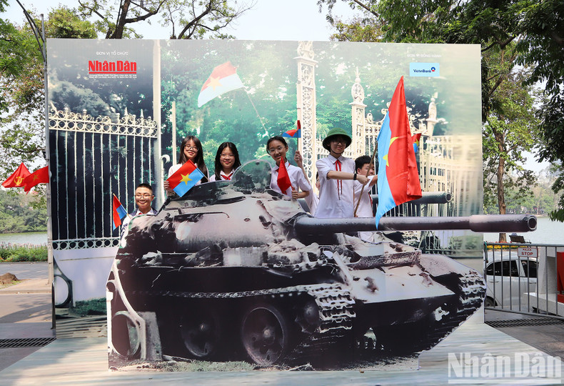 Students explore the exhibition space