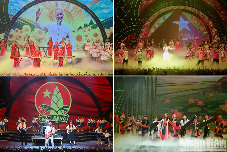 Art performances at the ceremony held in Ha Noi on May 15 to honour winners of Uncle Ho's Good Grandchildren’ title