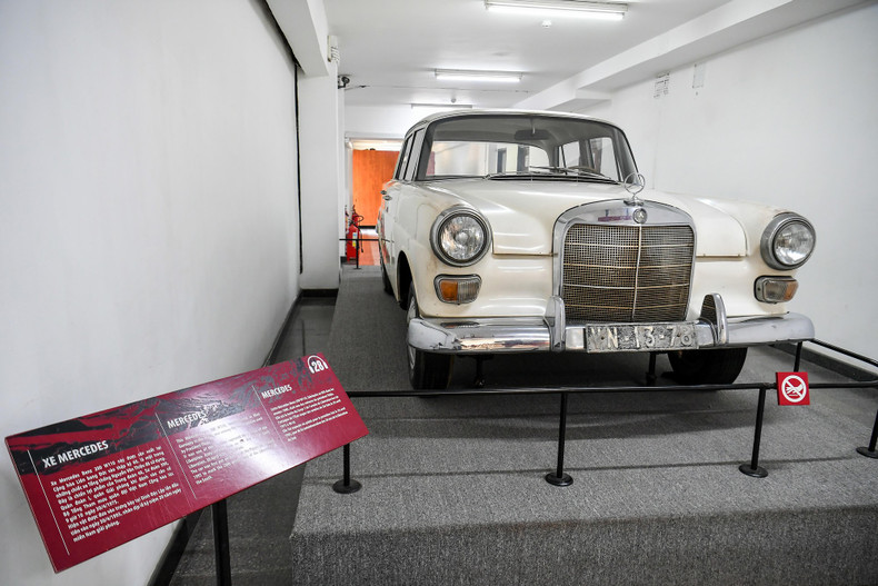 Also preserved is one of the Mercedes cars used by President Nguyen Van Thieu. Also preserved is one of the Mercedes cars used by President Nguyen Van Thieu.