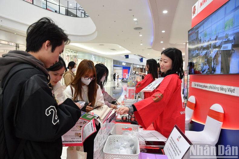 The event attracts many young people on its opening day.