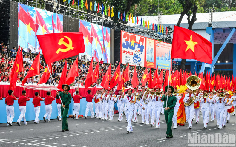 The parade takes place along Le Duan street in District 1 The parade takes place along Le Duan street in District 1