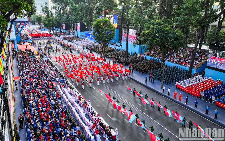 The event features a military parade organised by the Ministry of National Defence and the Ministry of Public Security, along with a civilian march overseen by the municipal authorities. The event features a military parade organised by the Ministry of National Defence and the Ministry of Public Security, along with a civilian march overseen by the municipal authorities.