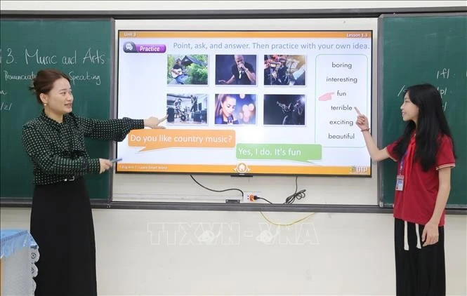 At an English classroom in Lang Son province. (Photo: VNA) At an English classroom in Lang Son province. (Photo: VNA)