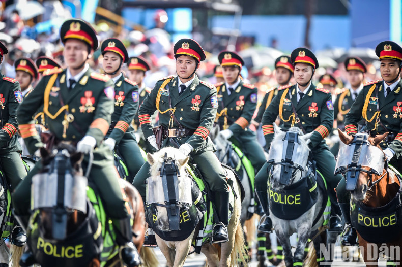 The Mounted Mobile Police formation. The Mounted Mobile Police formation.