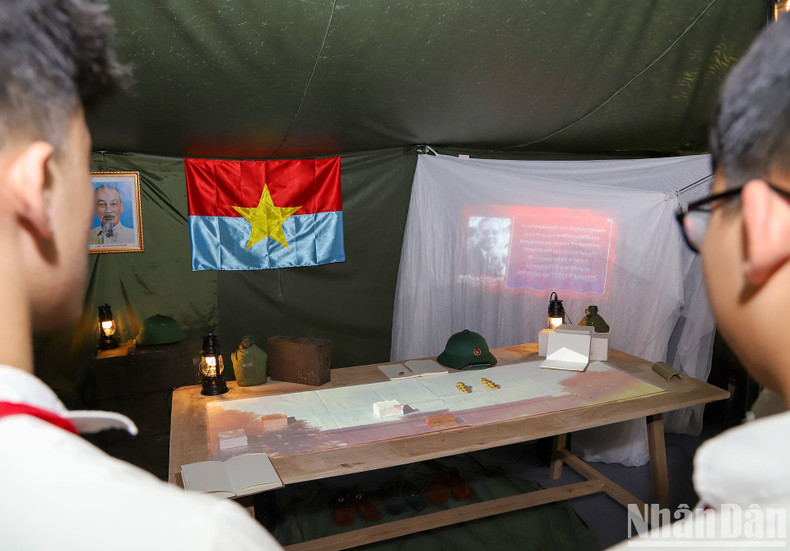 A film screening on significant battles is on display to visitors to the exhibition