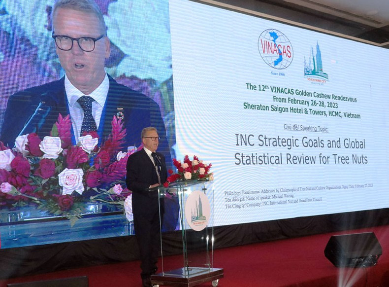 International delegates speaking at the conference.