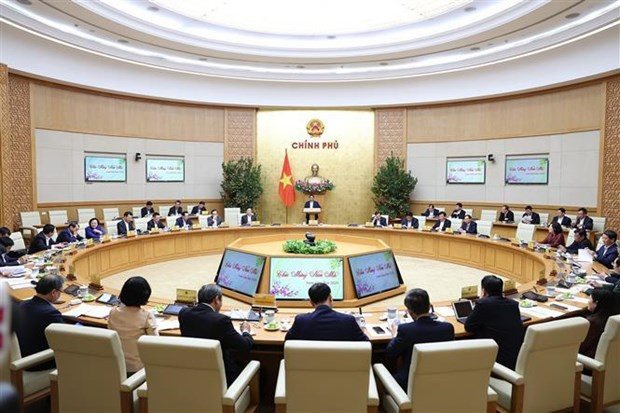 The meeting reviews this year's Tet situation and launch some focal tasks. (Photo: VNA) The meeting reviews this year's Tet situation and launch some focal tasks. (Photo: VNA)