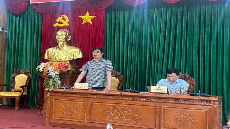 Vice Chairman of Binh Dinh Provincial People's Committee Lam Hai Giang spoke at the press conference. Vice Chairman of Binh Dinh Provincial People's Committee Lam Hai Giang spoke at the press conference.