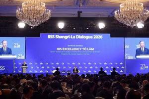 General Secretary of the Communist Party of Viet Nam Central Committee and President of Viet Nam To Lam delivers a keynote address at the 23rd Shangri-La Dialogue on May 29. (Photo: VNA)