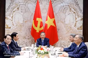 General Secretary of the Communist Party of Viet Nam Central Committee and State President To Lam holds phone talks with President of Switzerland Guy Parmelin on May 11. (Photo: VNA)