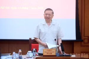 Party General Secretary and State President To Lam speaks at the second session of the Central Steering Committee for Vietnamese culture development in Ha Noi on July 13. (Photo: nhandan.vn)