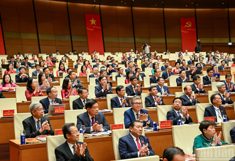 Delegates attend the official session of the First Congress of the National Assembly Party Organisation.