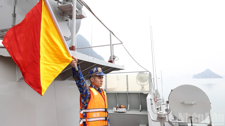 Signal flags used in combat readiness training.