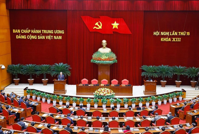 Party General Secretary To Lam speaks at the closing session of the 15th plenum of the 13th Party Central Committee on the morning of December 23. (Photo: VNA)