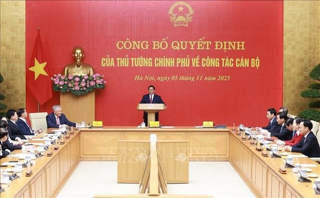Prime Minister Pham Minh Chinh speaks at the event (Photo: VNA)