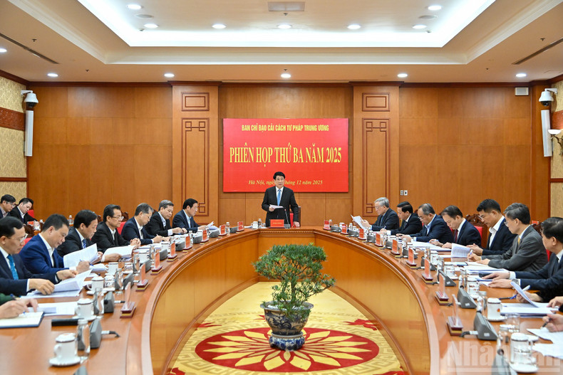 An overview of the third session of the Central Steering Committee for Judicial Reform in 2025.