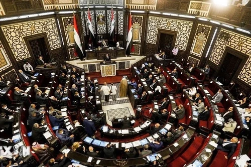 A plenary session of the Syrian Parliament in the capital city of Damascus. (Photo: SANA/VNA)