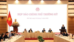 Participants at the Government’s regular press briefing on March 4. (Photo: VNA)