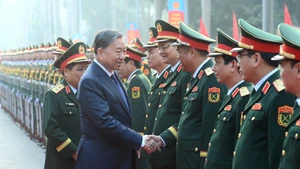 Party General Secretary To Lam and delegates. (Photo: nhandan.vn)