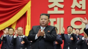 Leader of the Democratic People's Republic of Korea (DPRK) Kim Jong Un (centre) attends the fourth day of the ninth Congress of the Workers' Party of Korea in Pyongyang on February 22. (Photo: YONHAP/VNA)