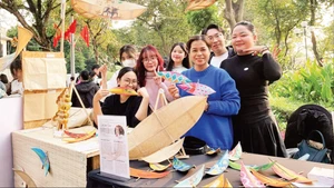 Hundreds of young people take part in activities under the Creative Gathering programme around Hoan Kiem Lake.