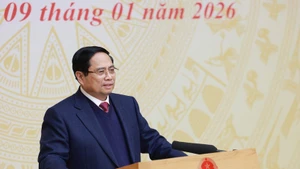 PM Pham Minh Chinh speaks at the national conference on public investment promotion for 2025 and 2026 on January 9 (Photo: VNA)
